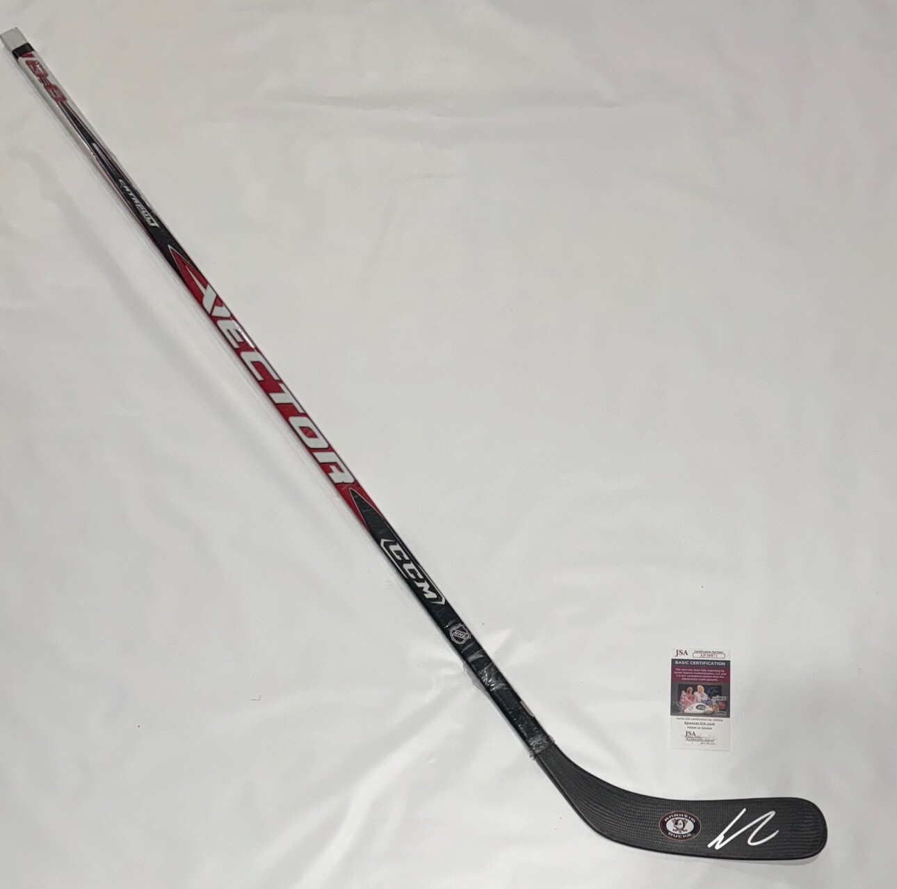LEO CARLSSON SIGNED FULL SIZE HOCKEY STICK ANAHEIM MIGHTY DUCKS JSA COA