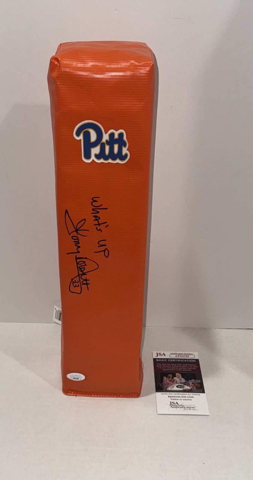 TONY DORSETT SIGNED TOUCHDOWN PYLON PITT PANTHERS PITTSBURGH JSA COA