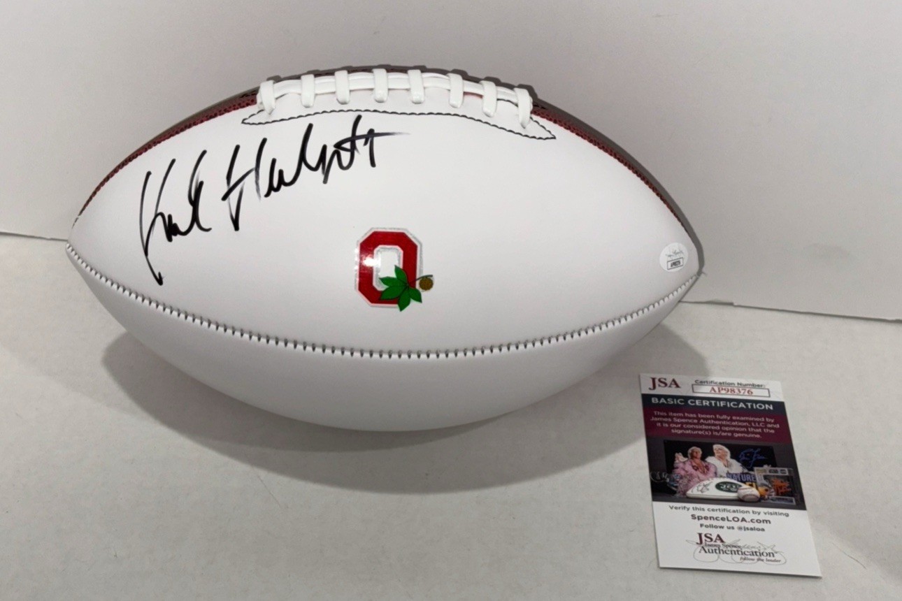 KIRK HERBSTREIT SIGNED FOOTBALL OHIO STATE BUCKEYES ST. JSA COA