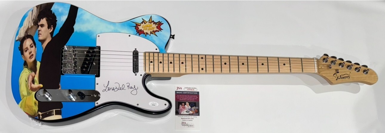 LANA DEL REY SIGNED CUSTOM ELECTRIC GUITAR NORMAN ROCKWELL VERY RARE JSA COA