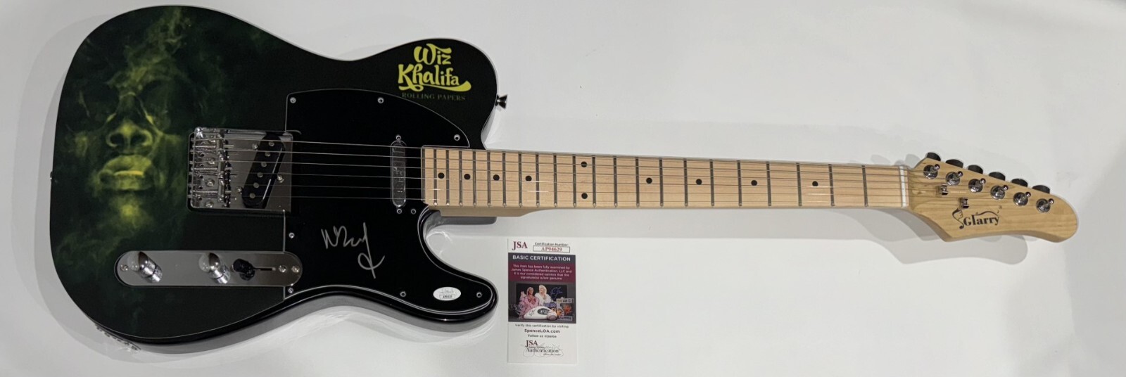WIZ KHALIFA SIGNED CUSTOM ELECTRIC GUITAR ROLLING PAPERS TAYLOR GANG JSA COA