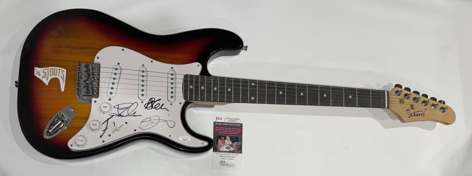 THE STRUTS SIGNED ELECTRIC GUITAR LUKE SPILLER JED GETHIN ADAM ALL 4 JSA COA