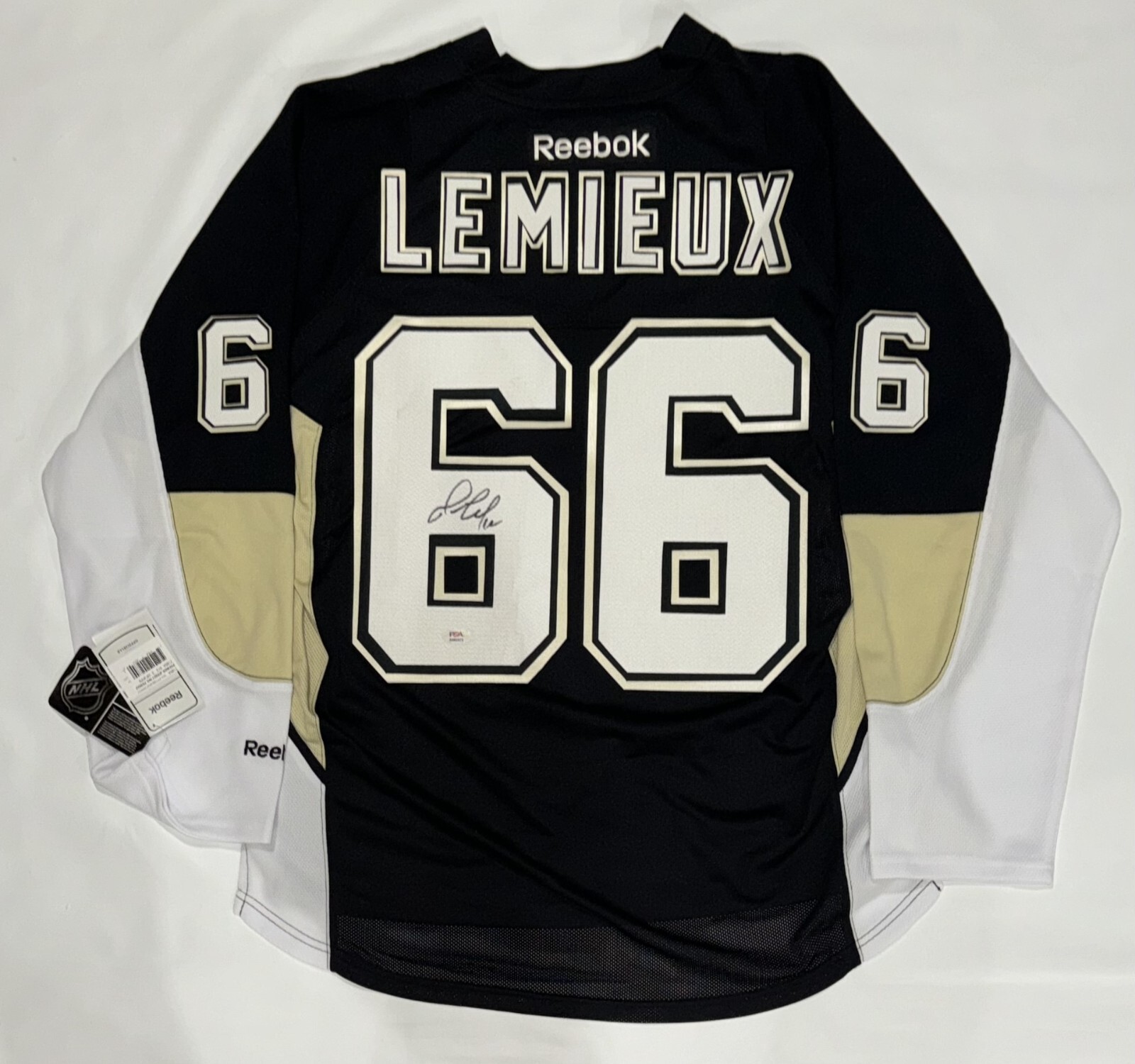 MARIO LEMIEUX SIGNED REEBOK PREMIER PITTSBURGH PENGUINS JERSEY PSA COA