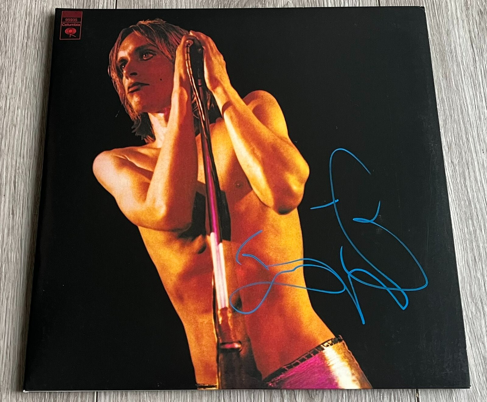 IGGY POP SIGNED AUTOGRAPH THE STOOGES RAW POWER VINYL LP w/PROOF & BECKETT COA