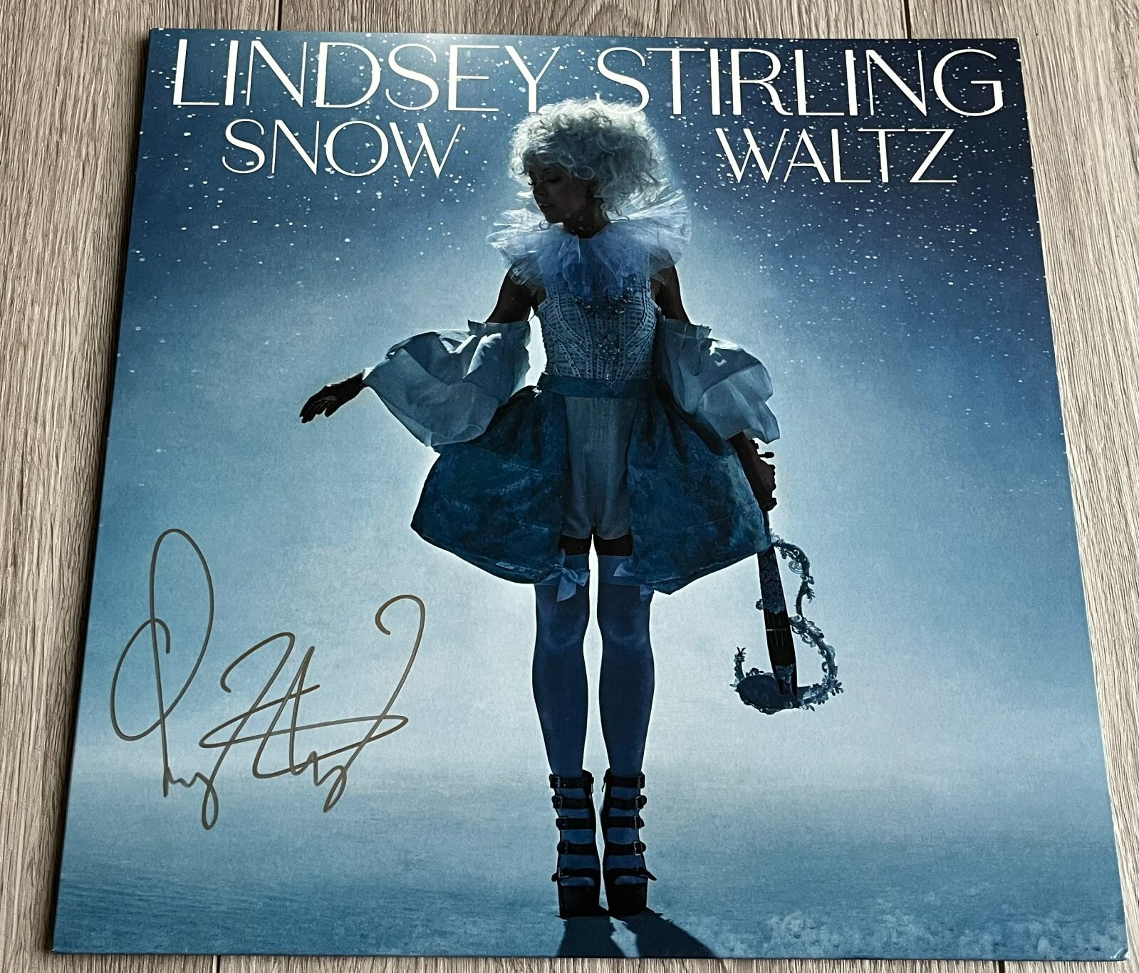 LINDSEY STIRLING SIGNED AUTOGRAPH SNOW WALTZ VINYL ALBUM RECORD LP & BECKETT COA
