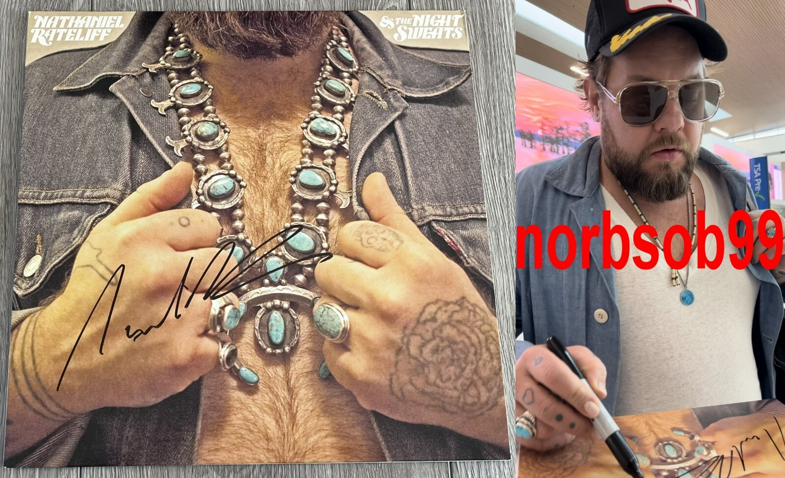 NATHANIEL RATELIFF & THE NIGHT SWEATS SIGNED AUTOGRAPH VINYL w/EXACT VIDEO PROOF