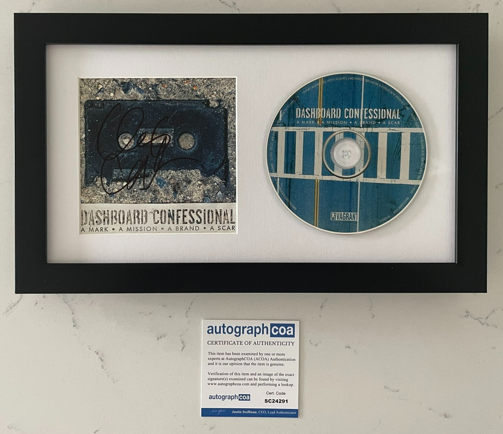 CHRIS CARRABBA SIGNED DASHBOARD CONFESSIONAL FRAMED CD w/EXACT PROOF COA ACOA