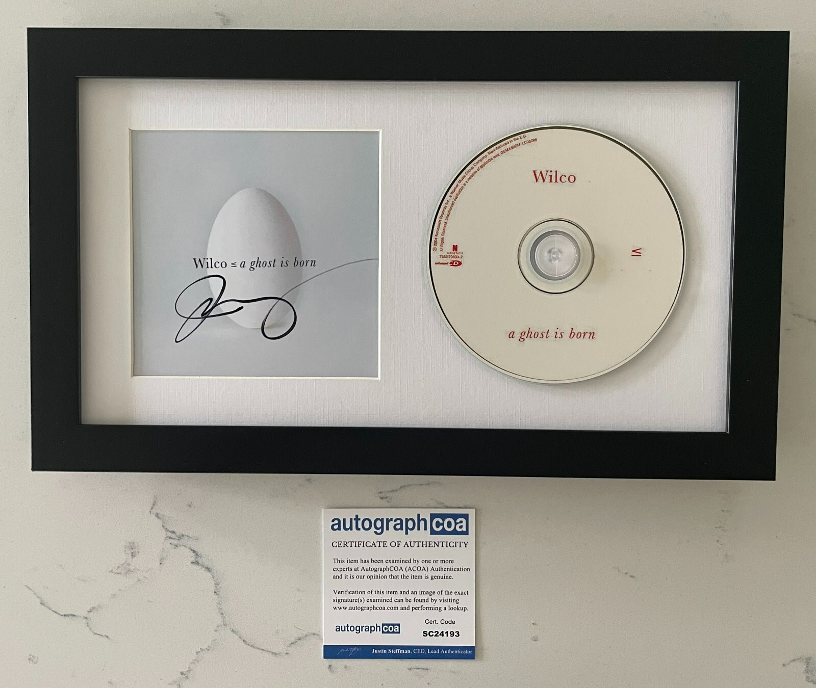 JEFF TWEEDY SIGNED WILCO A GHOST IS BORN FRAMED CD w/EXACT PROOF AUTOGRAPH COA