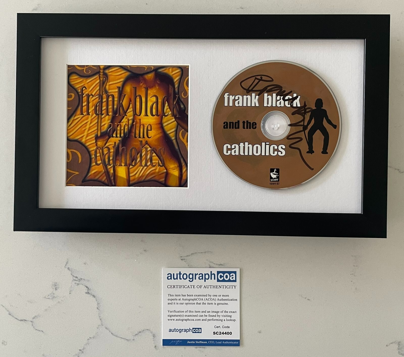 FRANK BLACK & THE CATHOLICS SIGNED FRAMED & MATTED CD w/PROOF AUTOGRAPH COA ACOA