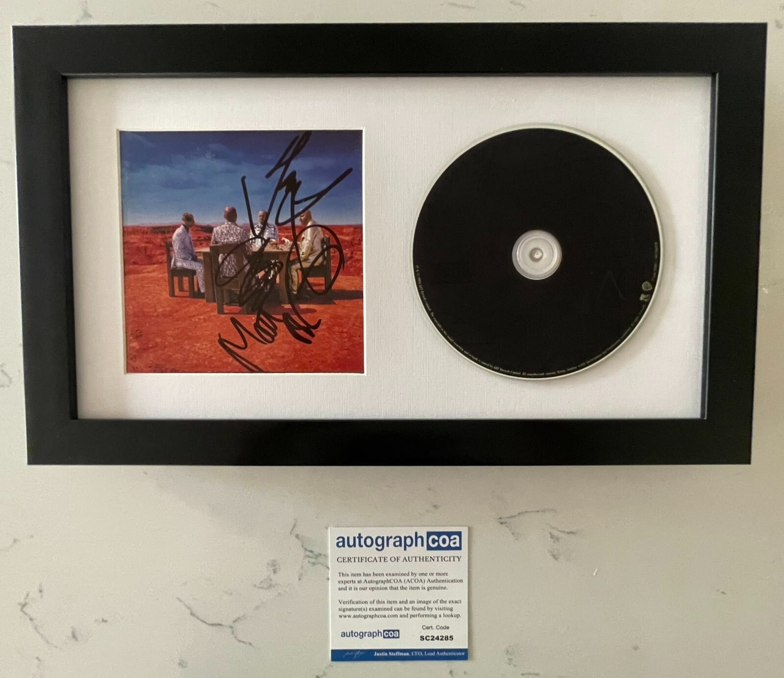 MUSE SIGNED BLACK HOLES & REVELATIONS FRAMED CD wEXACT PROOF COA MATT BELLAMY +2