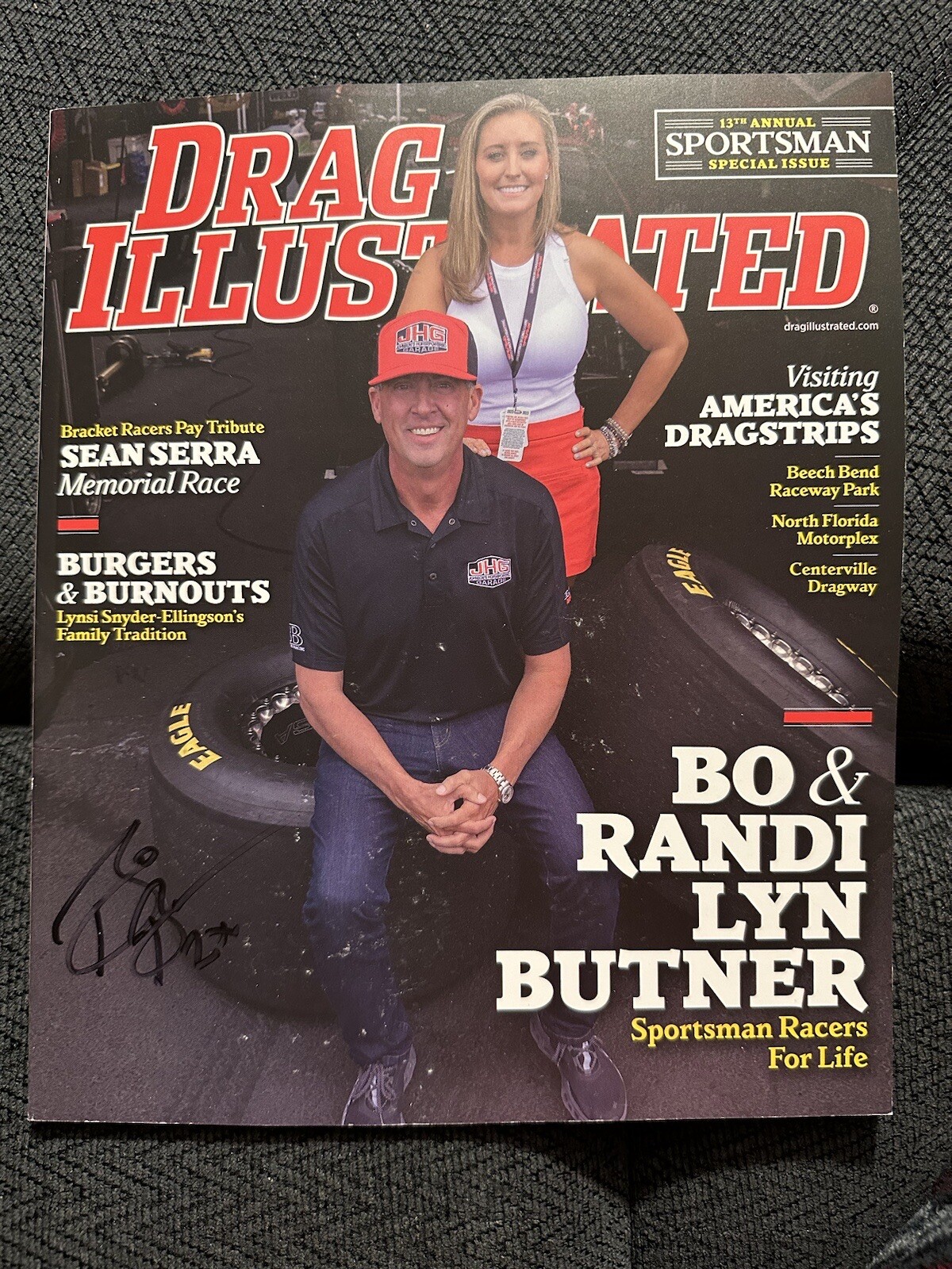 Autographed Bo Butner Signed Magazine NHRA Pro Stock Champion Legend