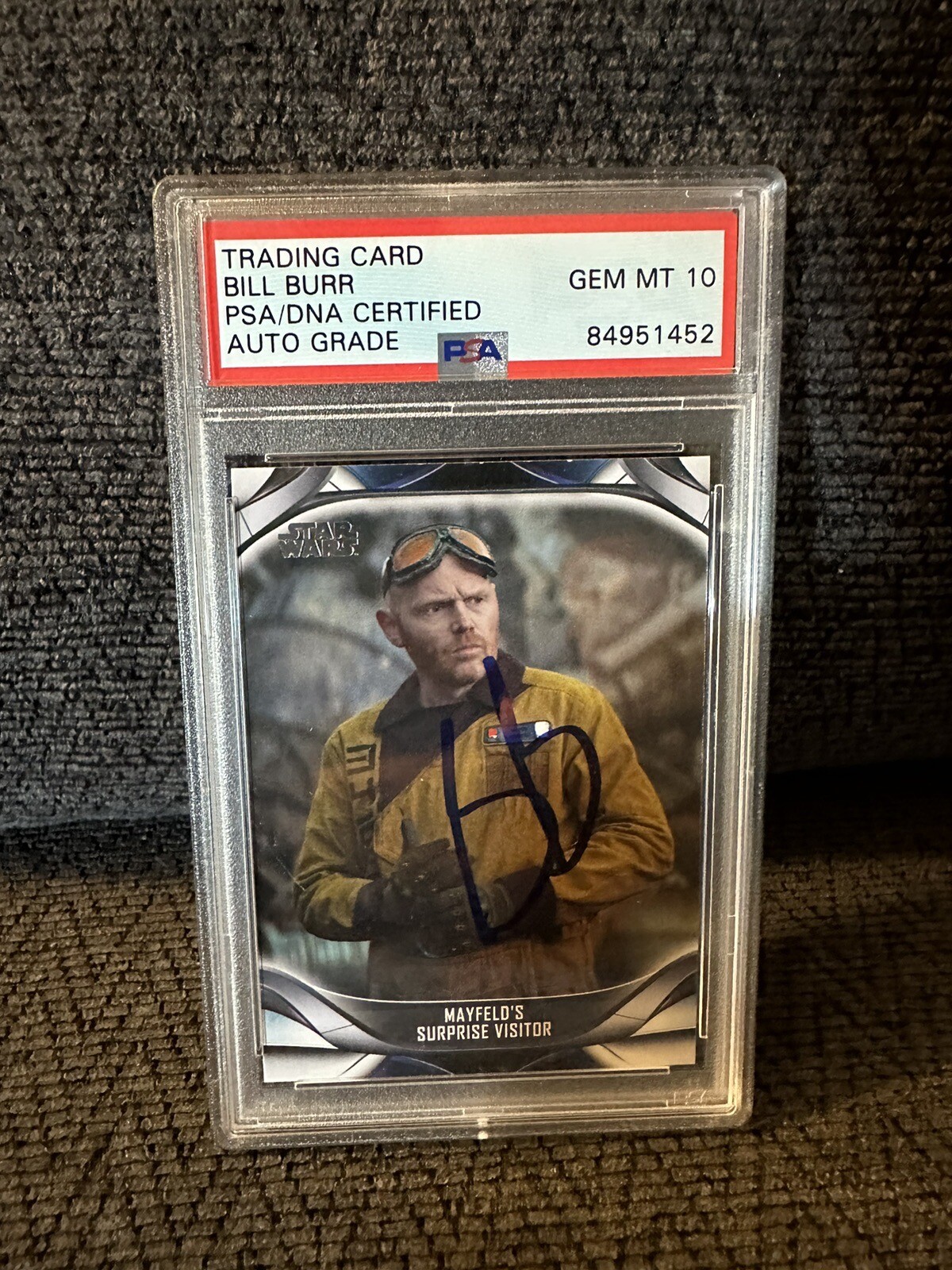 Bill Burr Signed 2021 Mandalorian #77 Card PSA /DNA Slab COA RC Auto Gem Mt 10