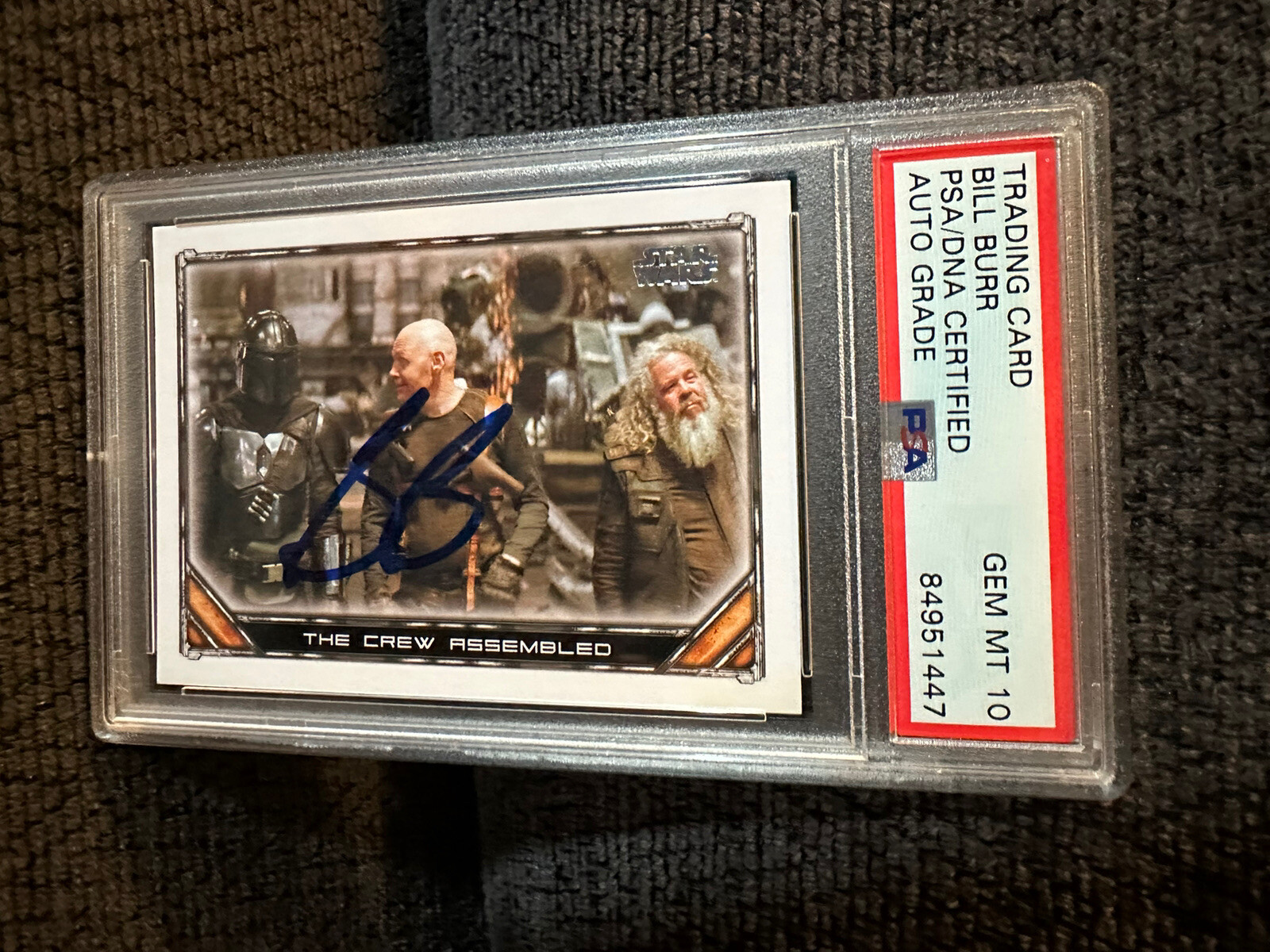 Bill Burr Signed 2021 Mandalorian #67 Card PSA /DNA Slab COA RC Auto Gem Mint 10