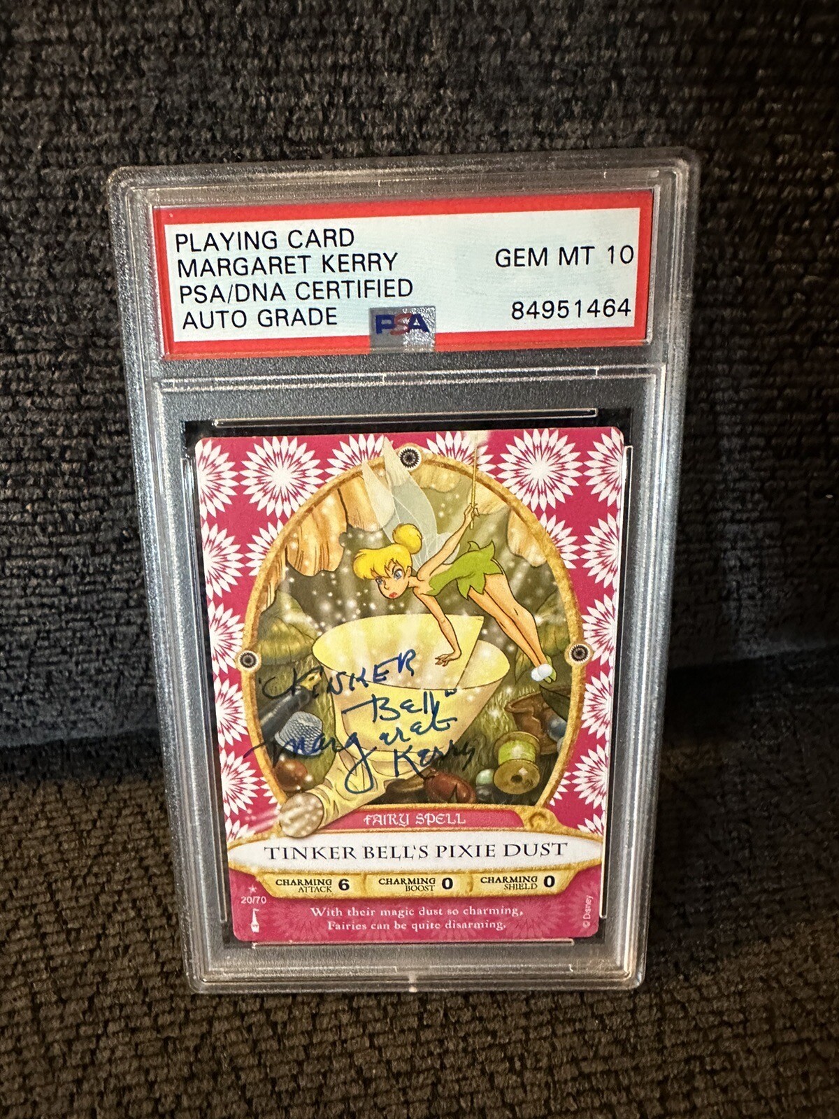 Margaret Kerry Signed Tinkerbell #20 Card PSA /DNA Slab COA Auto Gem Mint 10 RC