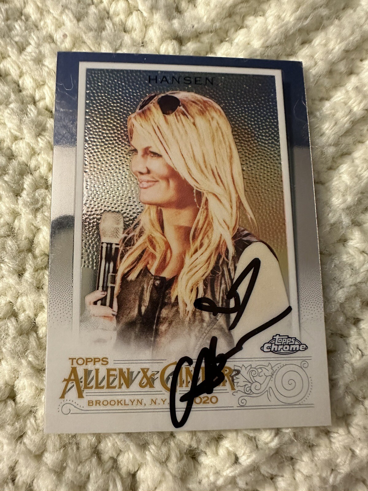 Courtney Hansen Signed Trading Card Autographed Allen & Ginter