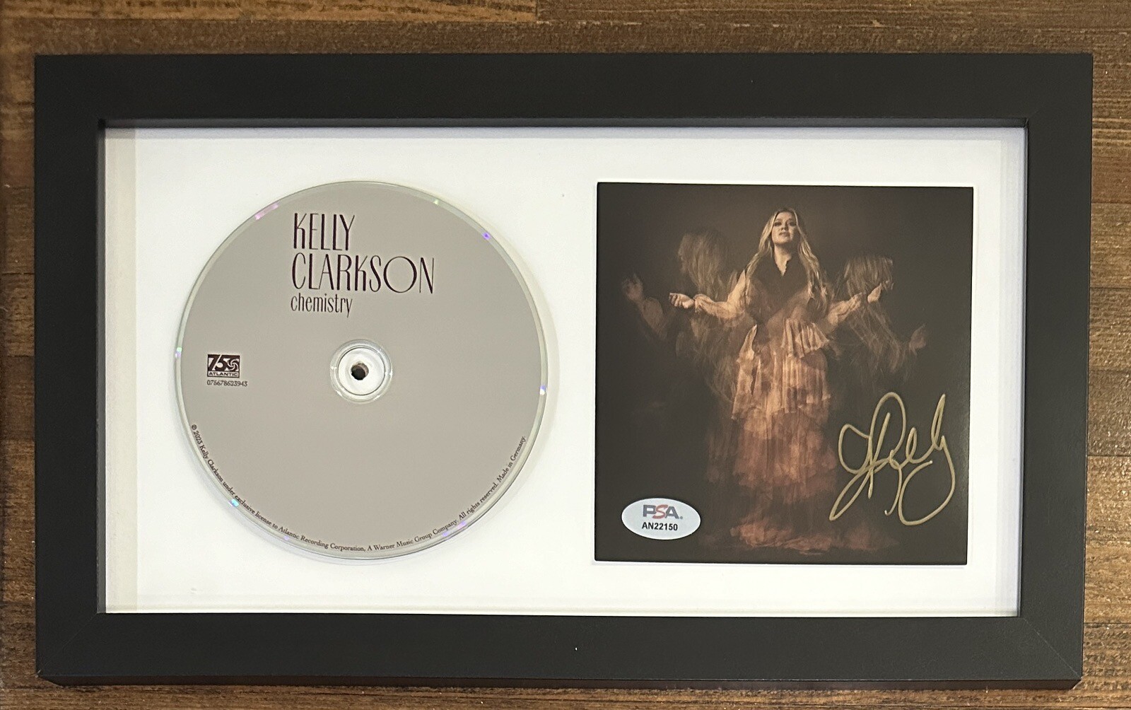 FRAMED KELLY CLARKSON SIGNED CHEMISTRY CD COVER PSA DNA COA AUTOGRAPHED