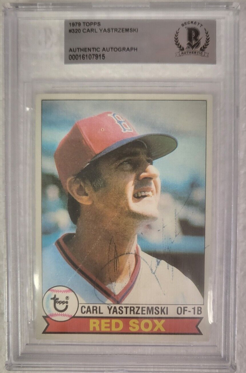 1979 TOPPS CARL YASTRZEMSKI BOSTON RED SOX SIGNED AUTOGRAPHED #320 CARD BECKETT