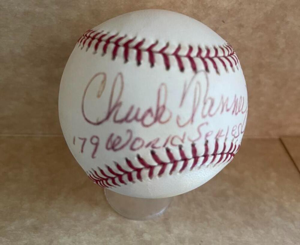 CHUCK TANNER 79 WORLD SERIES CHAMPS SIGNED AUTOGRAPHED M.L. BASEBALL BECKETT AUT