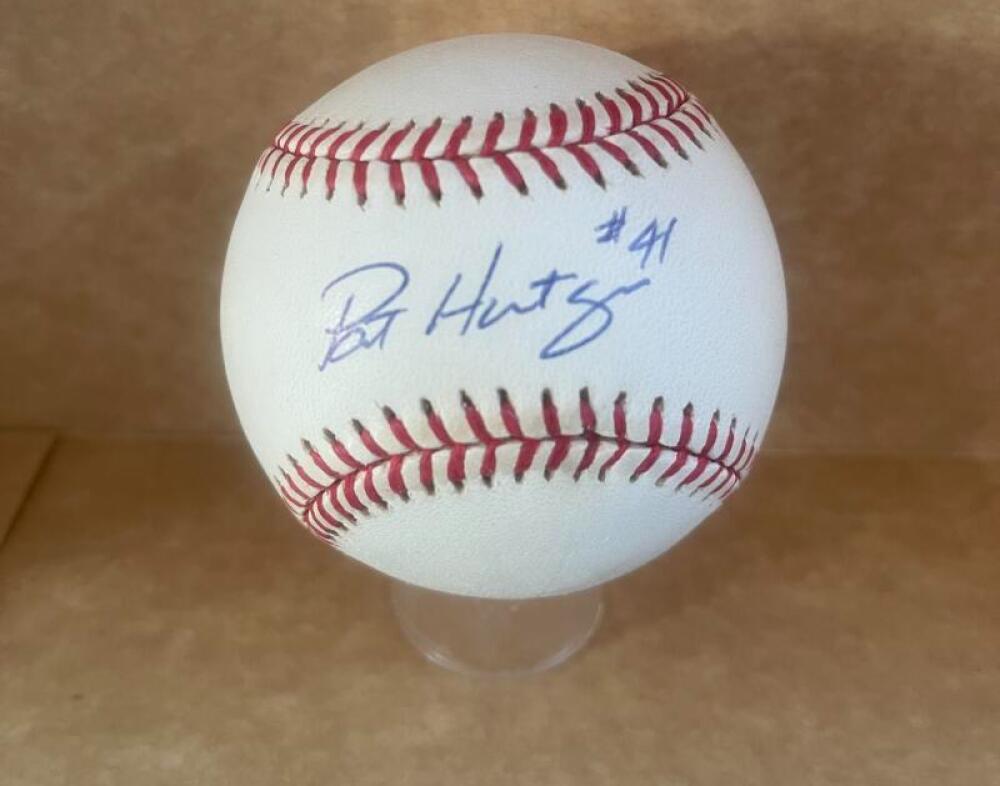 PAT HENGTEN BLUE JAYS #41 SIGNED AUTOGRAPHED M.L. BASEBALL BECKETT AUTH