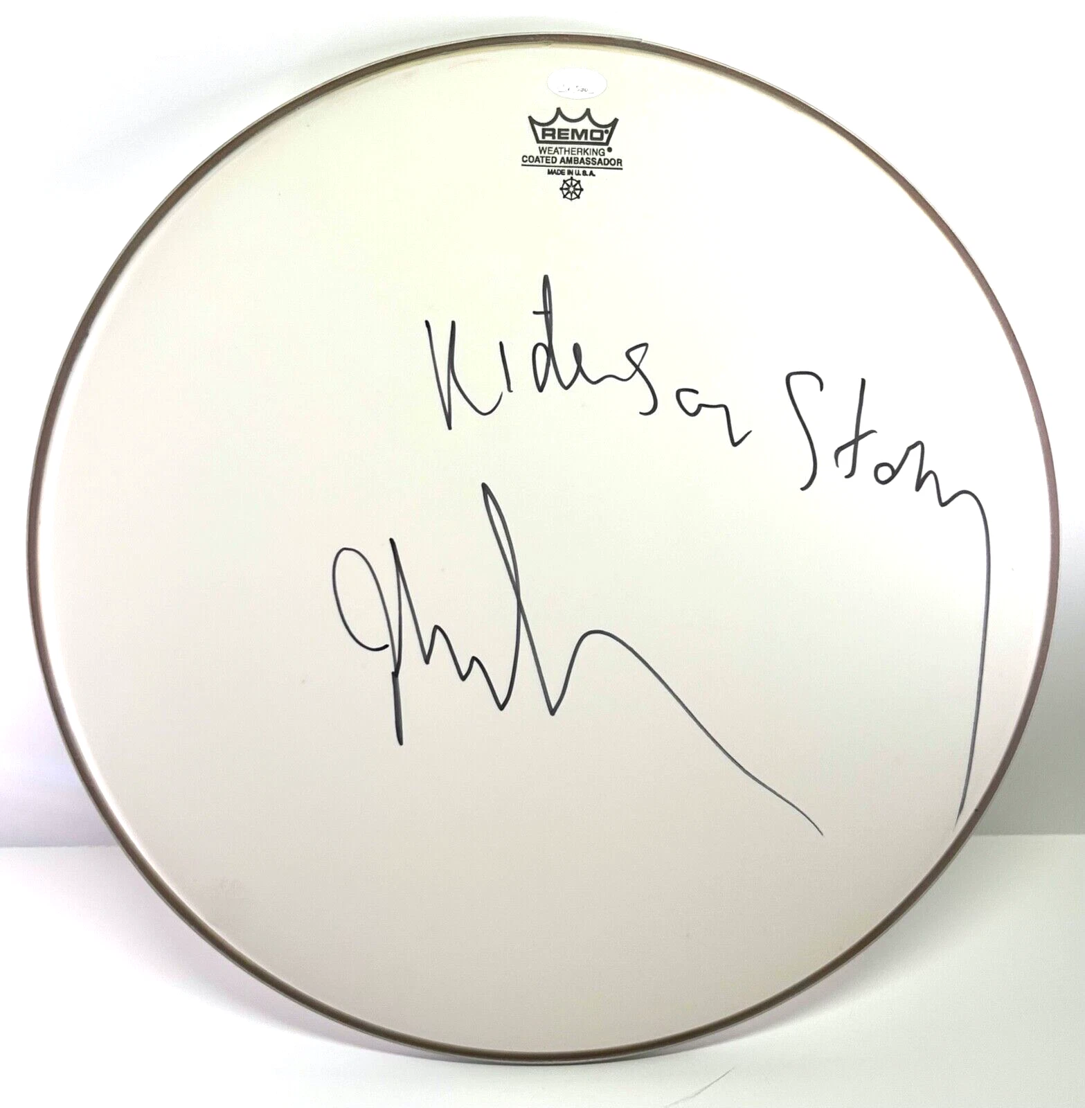 JOHN DENSMORE Signed Autograph Drumhead Riders On The Storm THE DOORS JSA COA