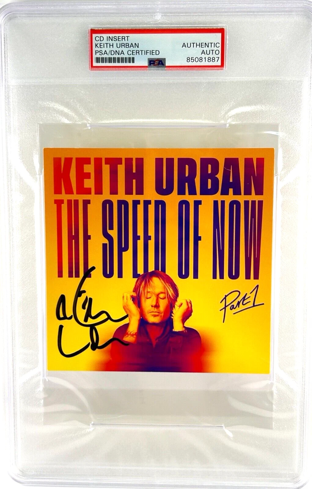 KEITH URBAN Signed Auto Slabbed Encapsulated 