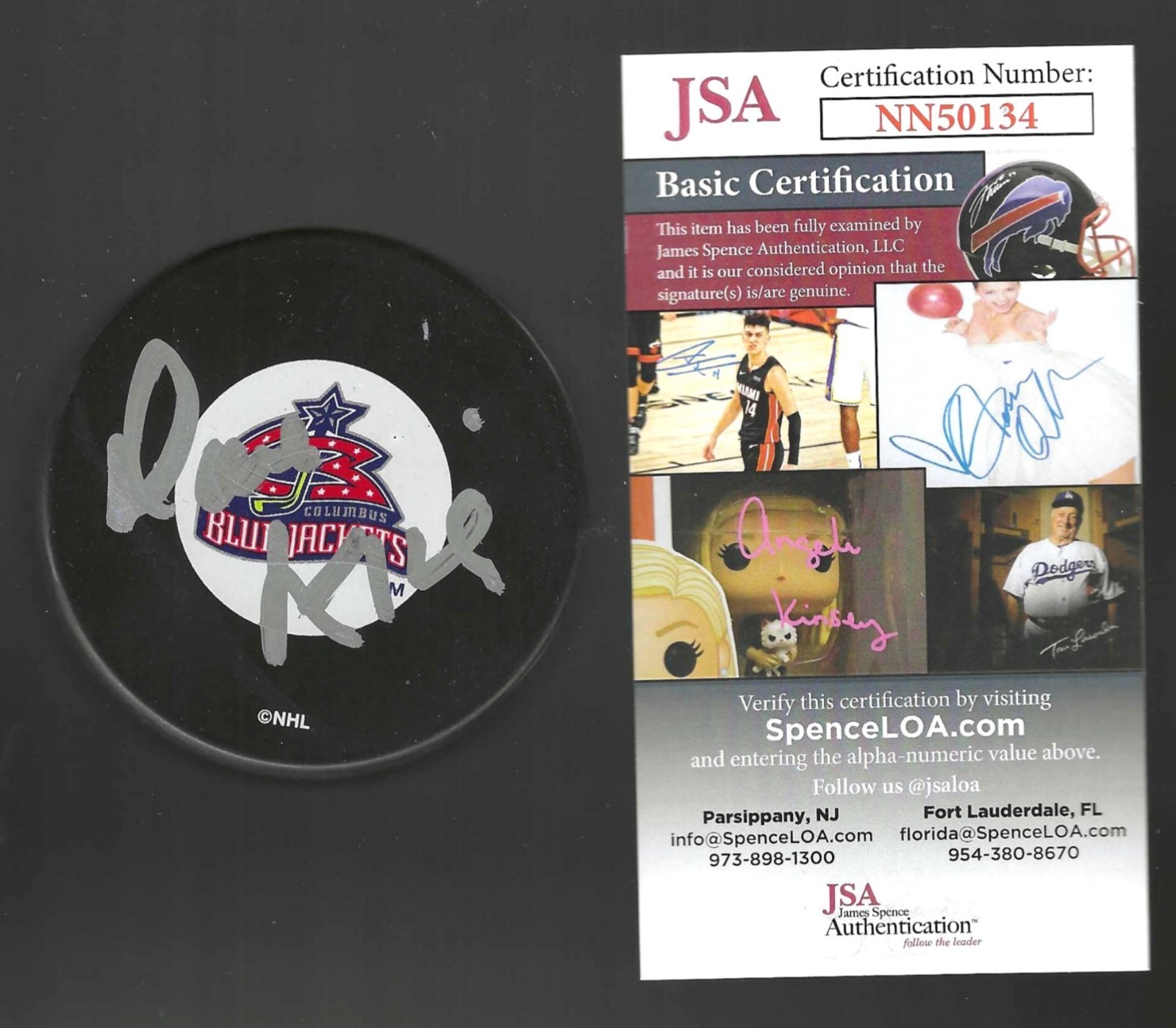 Dave King Signed Columbus Blue Jackets Puck JSA COA 1st Inaugural Head Coach