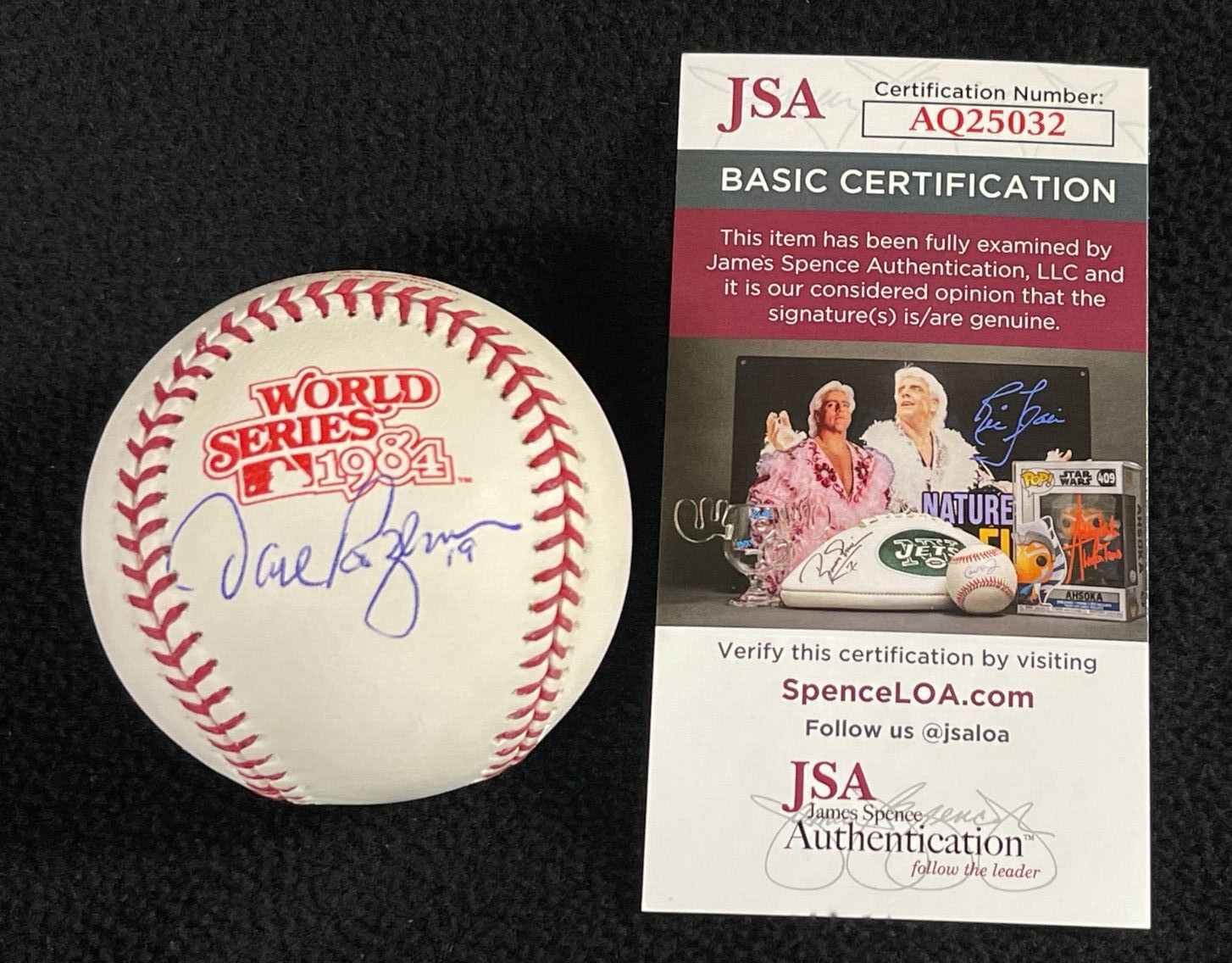 Dave Rozema Signed Detroit Tigers 1984 World Series Official Baseball JSA COA