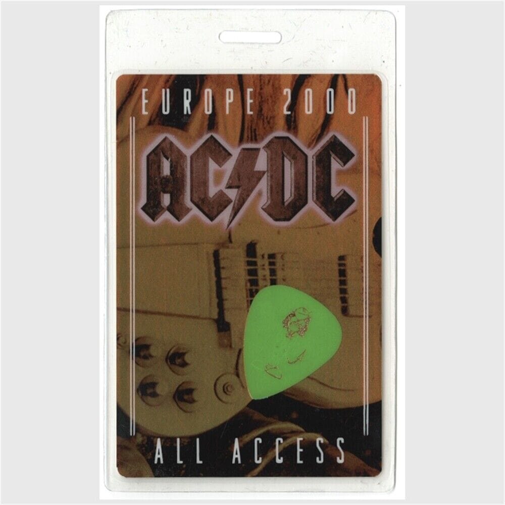 AC/DC 2000 Stiff Upper Lip concert tour collectible Laminated Backstage ...