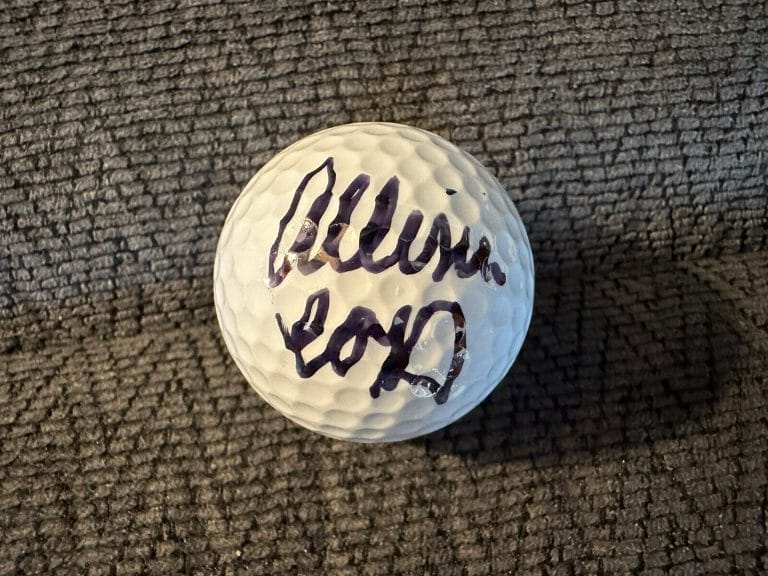 ALLISEN CORPUZ SIGNED GOLF BALL AUTOGRAPHED BREAST CANCER AWARENESS LPGA COLLECTIBLE MEMORABILIA