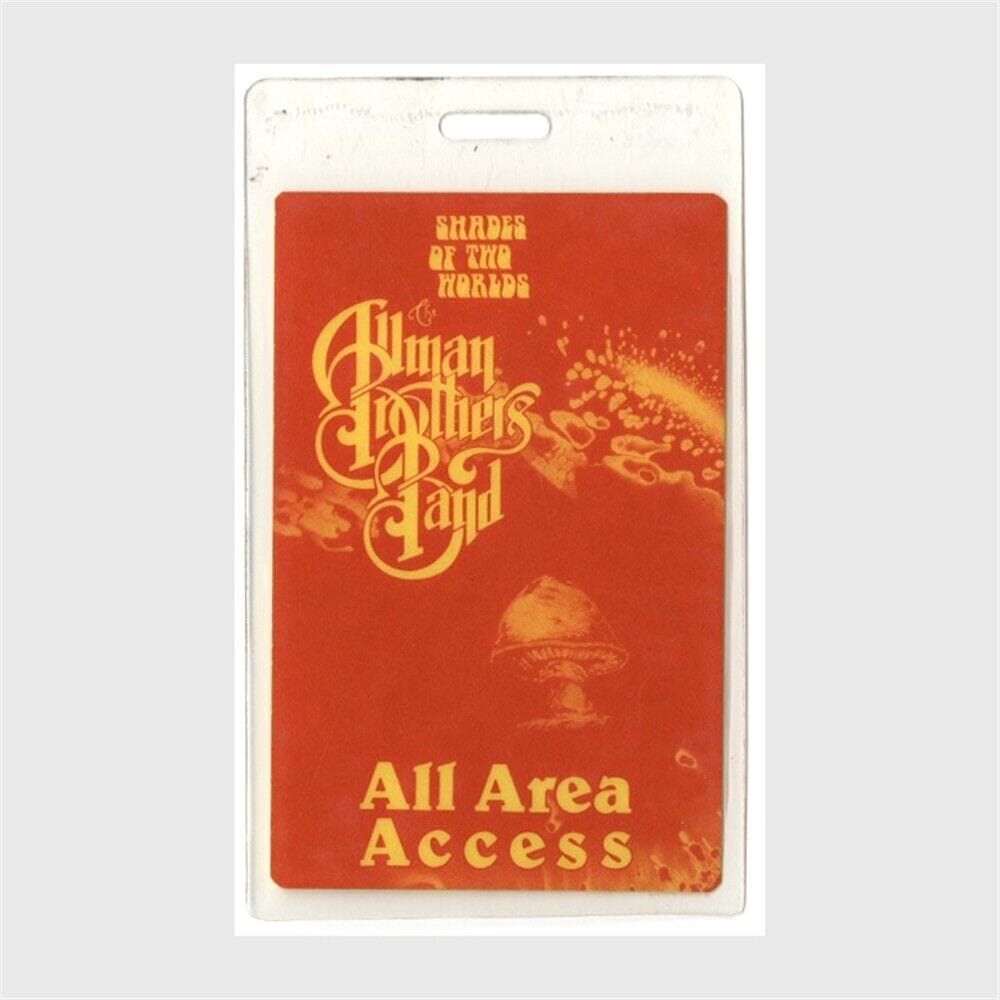 Allman Brothers 1991 concert tour issued All Access Laminated Backstage