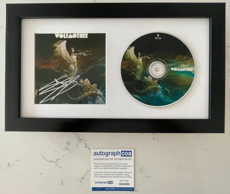 ANDREW STOCKDALE SIGNED WOLFMOTHER FRAMED MATTED CD W/PROOF & AUTOGRAPH COA ACOA COLLECTIBLE MEMORABILIA