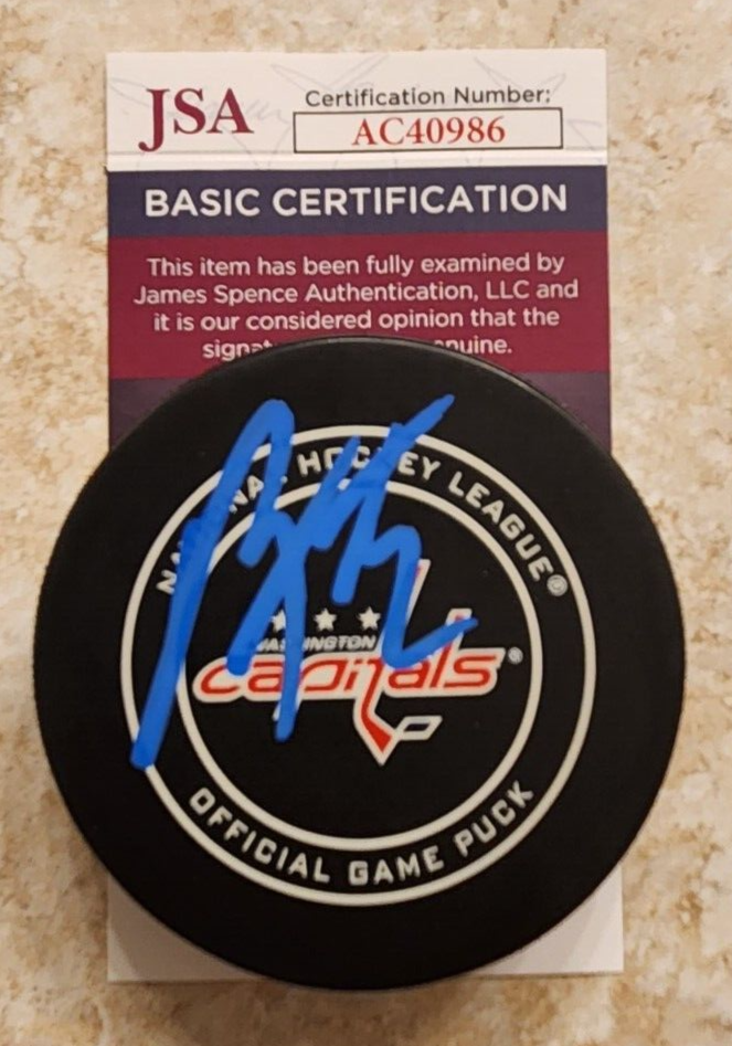 BARRY TROTZ SIGNED OFFICIAL NHL GAME PUCK W JSA COA #AC40986 WASHINGTON CAPITALS COLLECTIBLE MEMORABILIA
