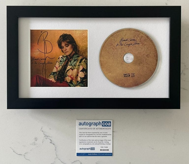 BRANDI CARLILE SIGNED IN THE CANYON HAZE FRAMED & MATTED CD AUTOGRAPH COA ACOA COLLECTIBLE MEMORABILIA