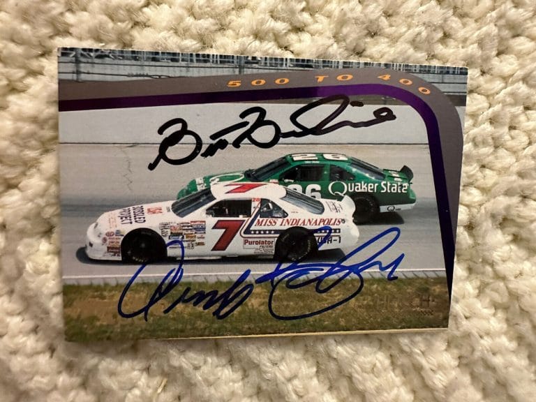 BRETT & GEOFF BODINE SIGNED TRADING CARD AUTOGRAPHED BROTHERS BRICKYARD COLLECTIBLE MEMORABILIA