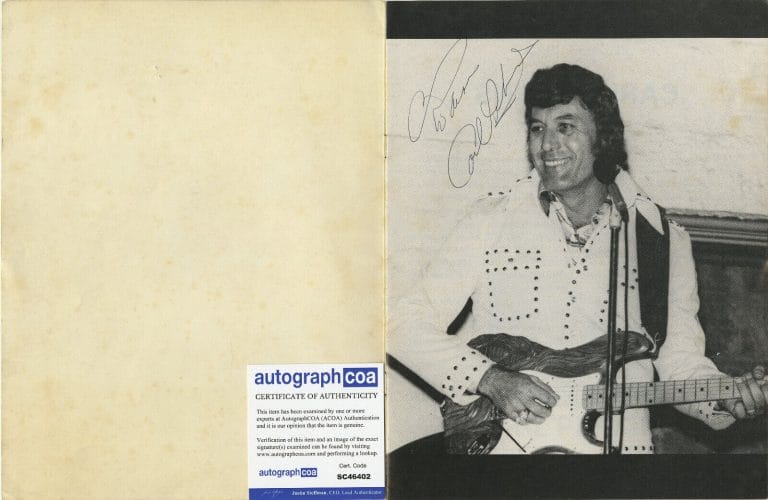 CARL PERKINS VINTAGE TOUR PROGRAM SIGNED ACOA W/ EXTRAS COLLECTIBLE MEMORABILIA