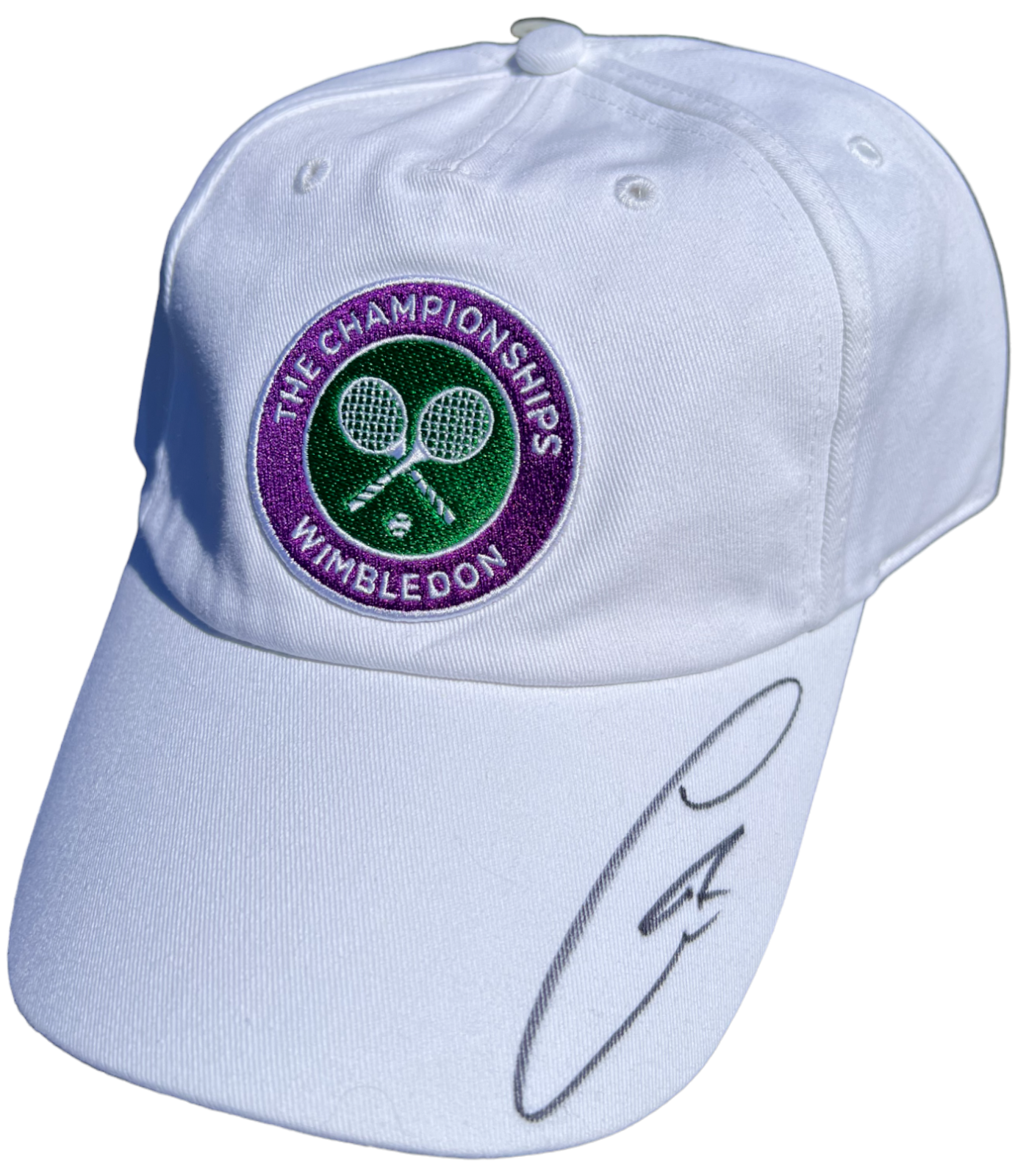 CARLOS ALCARAZ SIGNED 2023 WIMBLEDON TENNIS HAT CAP FRENCH US OPEN JSA ...