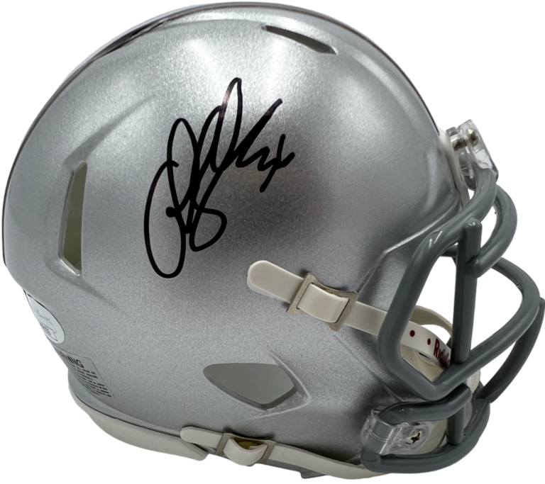 CHRIS SPIELMAN SIGNED AUTOGRAPH OHIO STATE BUCKEYES FOOTBALL MINI HELMET JSA COLLECTIBLE MEMORABILIA