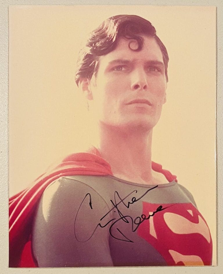 CHRISTOPHER REEVE SIGNED AUTOGRAPHED VINTAGE SUPERMAN 8×10 PHOTO FULL JSA LETTER COLLECTIBLE MEMORABILIA