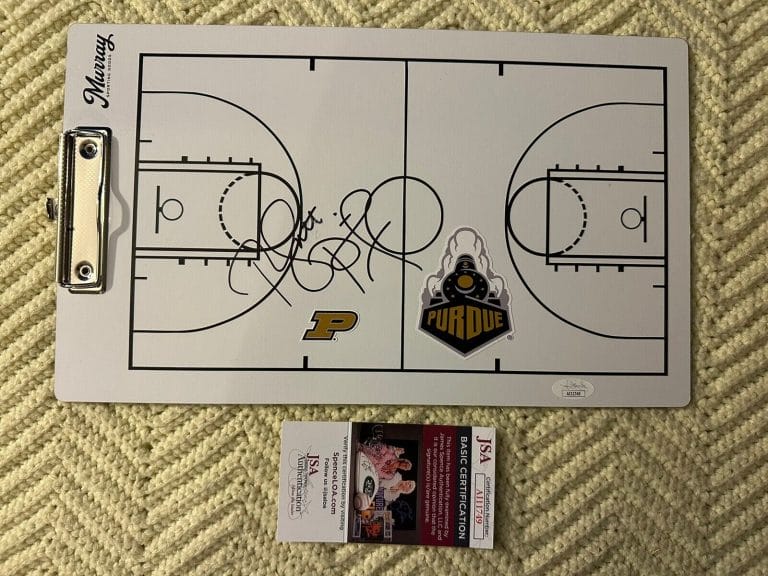 COACH MATT PAINTER SIGNED CLIP BOARD JSA AUTHENTICATION COA PURDUE AUTOGRAPHED COLLECTIBLE MEMORABILIA