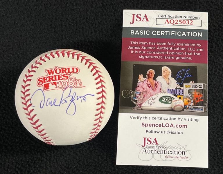 DAVE ROZEMA SIGNED DETROIT TIGERS 1984 WORLD SERIES OFFICIAL BASEBALL JSA COA COLLECTIBLE MEMORABILIA