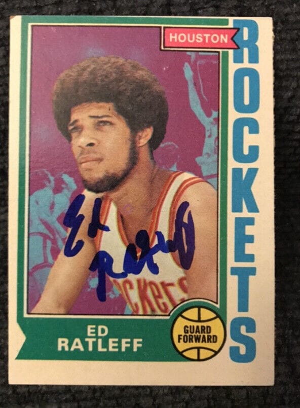 ED RATLEEF SIGNED BASKETBALL TRADING CARD 1974 TOPPS ROOKIE RC COLLECTIBLE MEMORABILIA