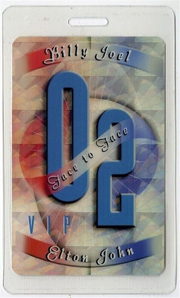 Elton John w/ Billy Joel 2002 Face to Face concert Tour Laminated ...