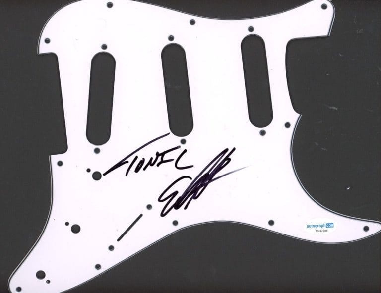 EMERSON HART TONIC SIGNED AUTOGRAPH STRAT GUITAR PICKGUARD ACOA ELECTRIC COLLECTIBLE MEMORABILIA