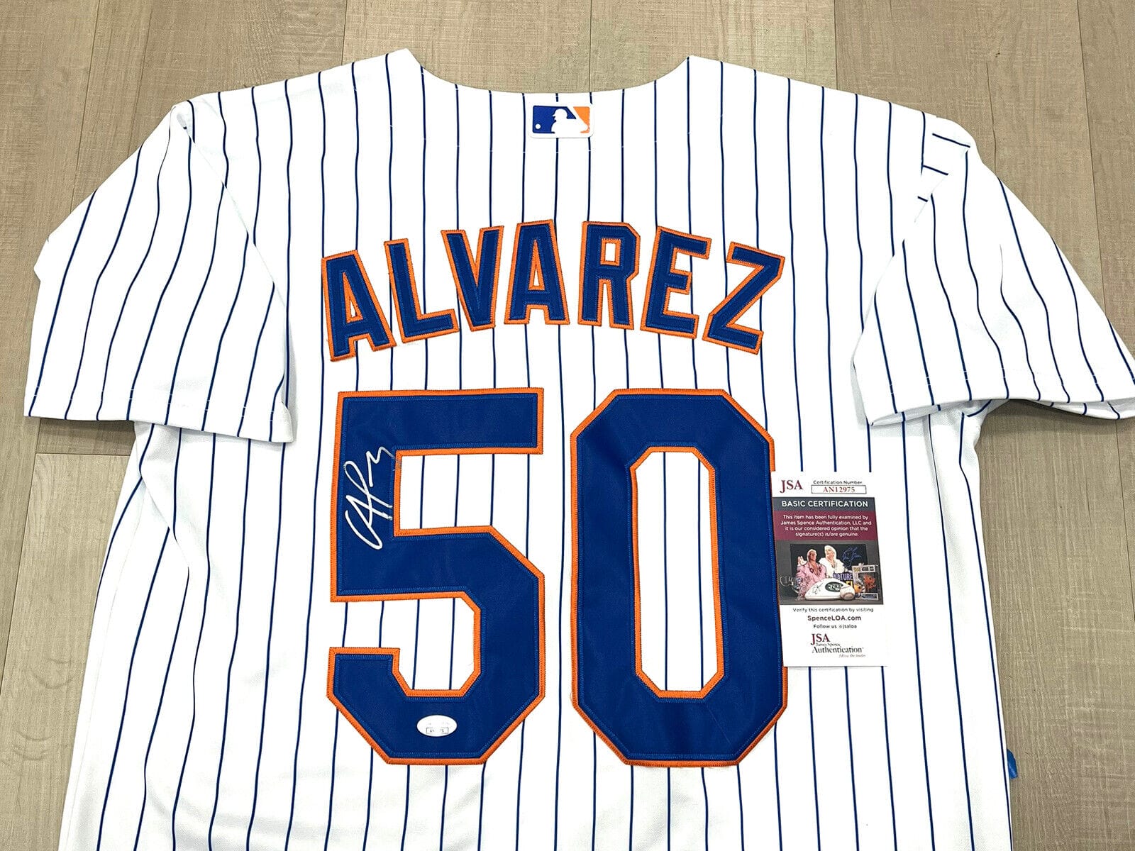 Francisco Alvarez Hand Signed New York Mets Rookie Jersey JSA Cert