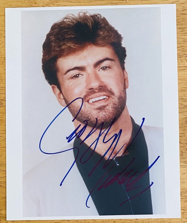 GEORGE MICHAEL SIGNED AUTOGRAPHED 8×10 PHOTO BECKETT BAS LETTER FAITH COLLECTIBLE MEMORABILIA