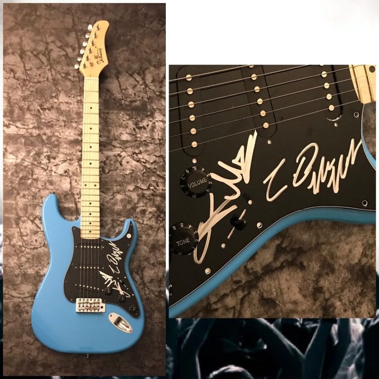 GFA CAMPBELL BURNS X4 BAND * VACATIONS * SIGNED ELECTRIC GUITAR COA COLLECTIBLE MEMORABILIA