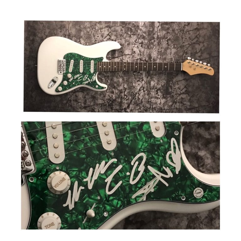 GFA CAMPBELL BURNS X4 BAND * VACATIONS * SIGNED ELECTRIC GUITAR COA COLLECTIBLE MEMORABILIA