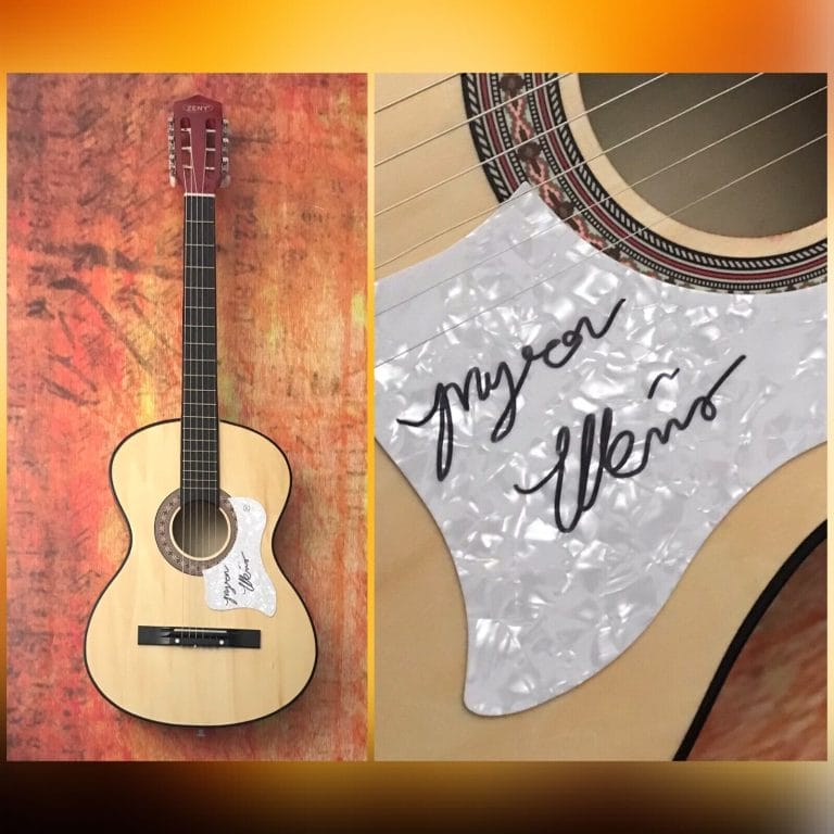 GFA FACTORIES, FARMS & AMPHETAMINES * MYRON ELKINS * SIGNED ACOUSTIC GUITAR COA COLLECTIBLE MEMORABILIA