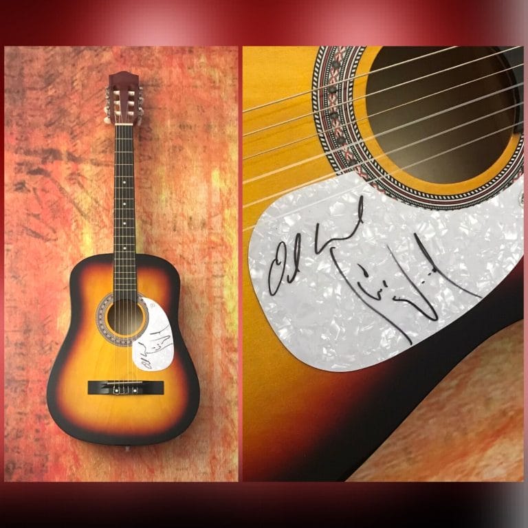 GFA OLIVER & CHRIS BAND * THE WOOD BROTHERS * SIGNED ACOUSTIC GUITAR COA COLLECTIBLE MEMORABILIA
