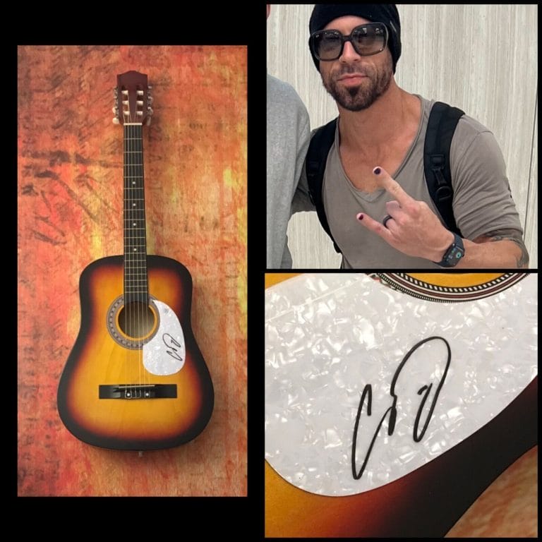 GFA OVER YOU & IT’S NOT OVER * CHRIS DAUGHTRY * SIGNED ACOUSTIC GUITAR COA COLLECTIBLE MEMORABILIA